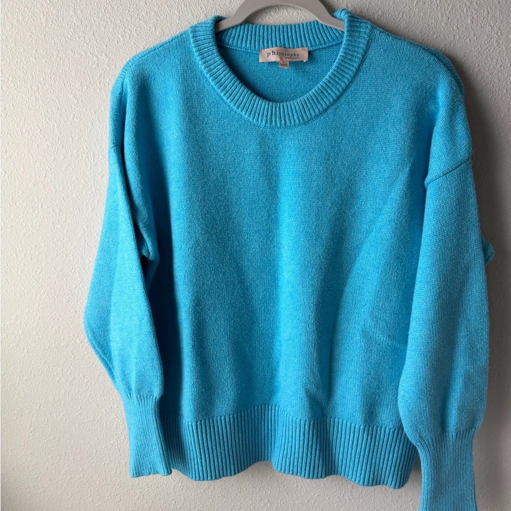 Philosophy Bright Blue Knit Sweater - Picture 2 of 11